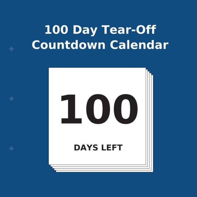 Bilde av 100 Day Tear-off Countdown Calendar Av Buy Countdown Calendar