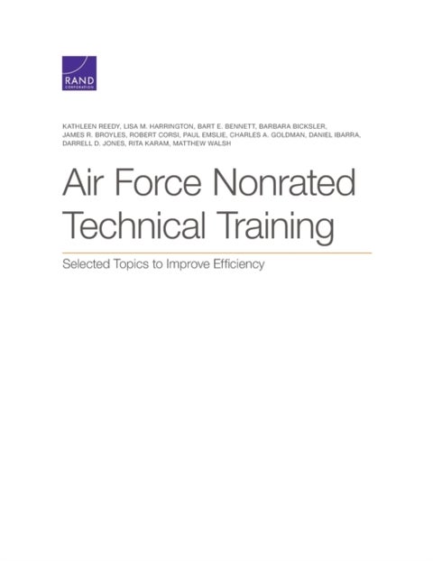 Air Force Nonrated Technical Training - Selected Topics to Improve Efficiency