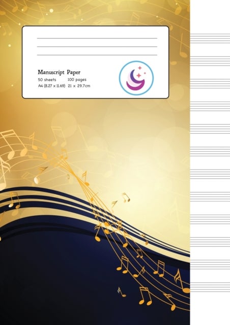 Manuscript Paper - Yellow Notes A4 Blank Sheet Music Notebook