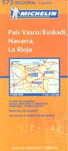 País Vasco/Euskadi, Navarra, La Rioja - mapa de carreteras y turístico