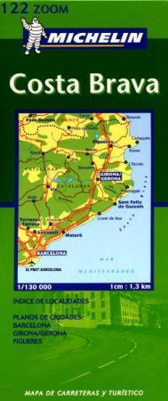 Costa Brava - mapa de carreteras y turistico : mapa de carreteras y turistico : ìndice de localidades : planos de