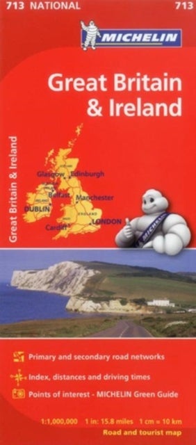 Bilde av Great Britain &amp; Ireland 2023 - Michelin National Map 713 Av Michelin