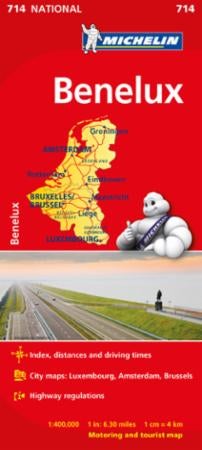 Benelux - motoring and tourist map