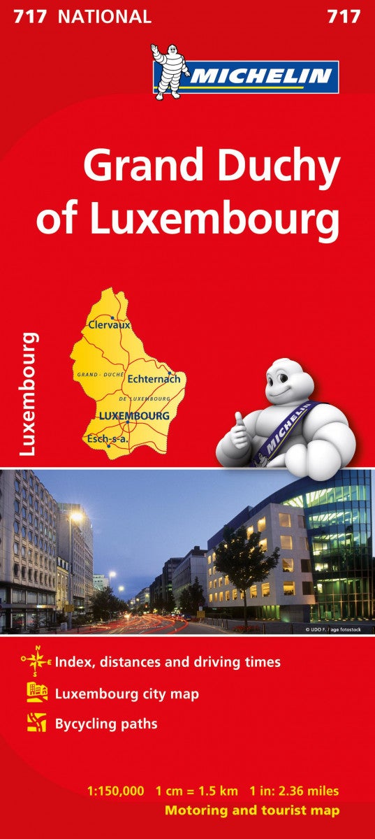 Grand duchy of Luxembourg - motoring and tourist map