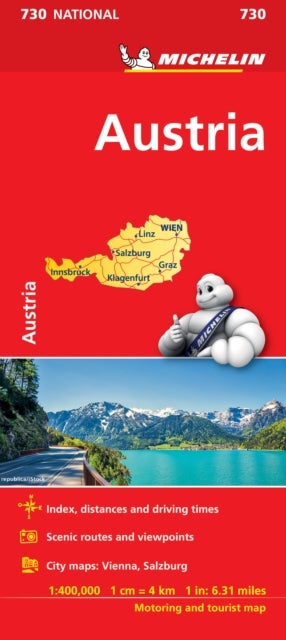 Austria - motoring and tourist map