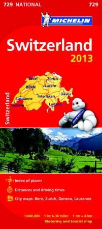 Switzerland 2013 - motoring and tourist map
