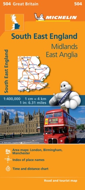 South East England - Midlands : East Anglia : road and tourist map = carte routière et touristique