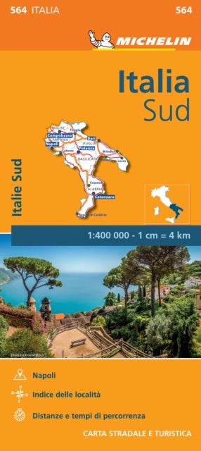 Bilde av Italia Sud = Italie Sud : Plan De Napoli : Index Des Localités : Distances Et Temps De Parcours