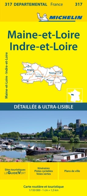 Indre-et-Loire Maine-et-Loire - Michelin Local Map 317 - Map