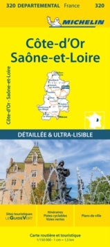 C¿te-d'Or Sa¿ne-et-Loire - Michelin Local Map 320