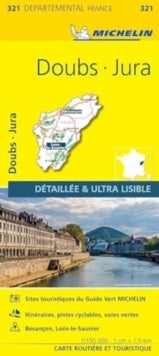 Doubs, Jura - Michelin Local Map 321 - Map