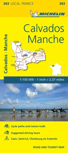 Calvados, Manche - Michelin Local Map 303 - Map