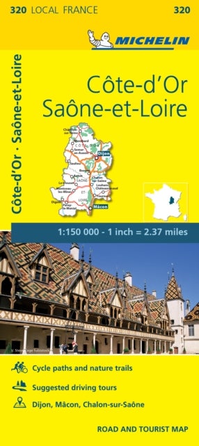 Cote-d'Or, Saone-et-Loire - Michelin Local Map 320 - Map