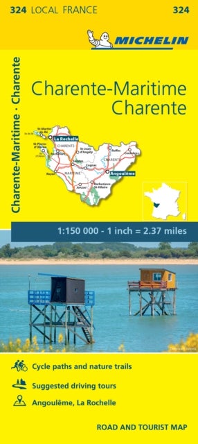 Charente, Charente-Maritime - Michelin Local Map 324 - Map