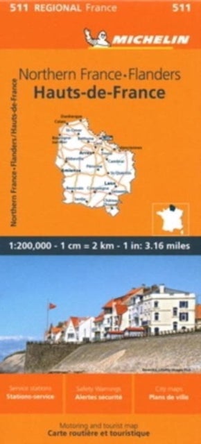 Bilde av Nord-pas-de-calais, Picardy - Michelin Regional Map 511 Av Michelin