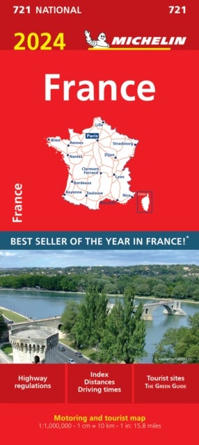 Bilde av France 2024 - Michelin National Map 721 Av Michelin