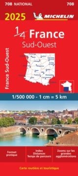 Southwestern France 2025 - Michelin National Map 708 - Map