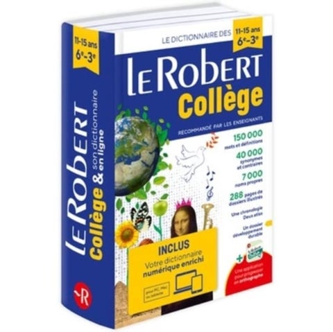 Le Robert College 2024 Bimedia - Monolingual French dictionary for college students with free coded access to the online dictionary