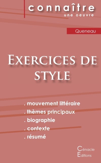 Fiche de lecture Exercices de style de Raymond Queneau (Analyse litteraire de reference et resume co