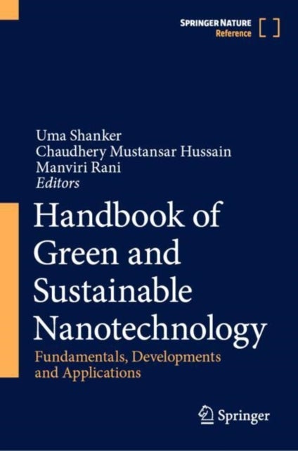 Handbook of Green and Sustainable Nanotechnology - Fundamentals, Developments and Applications