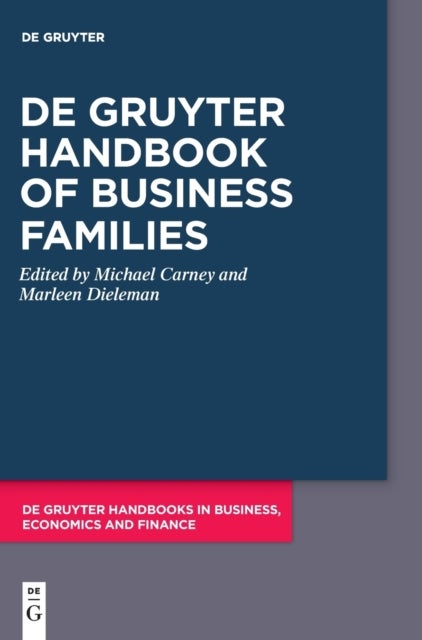 Bilde av De Gruyter Handbook Of Business Families