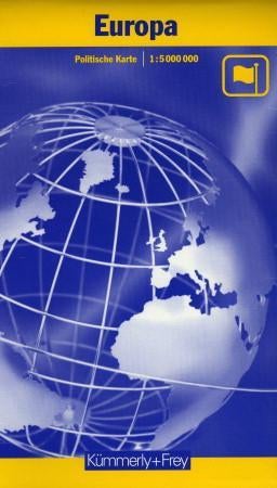 Europa - politische Karte mit Zeitzonen und Klimadiagrammen