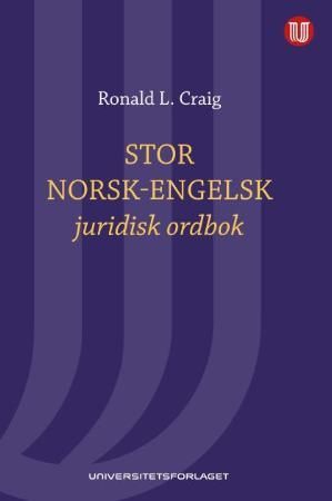 Bilde av Stor Norsk-engelsk Juridisk Ordbok = Norwegian-english Law Dictionary : With English-norwegian Index Av Ronald L. Craig