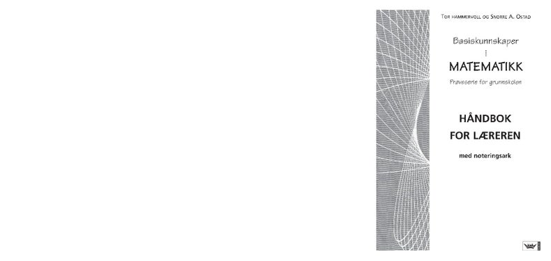Basiskunnskaper i matematikk - håndbok for læreren med noteringsark : prøveserie for grunnskolen