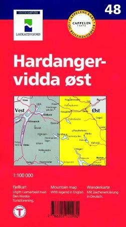Hardangervidda øst - fjellkart = mountain map = Wanderkarte