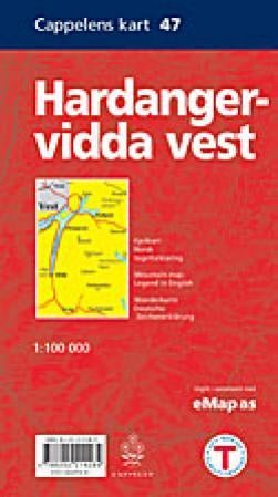 Hardangervidda vest - fjellkart = mountain map = Wanderkarte