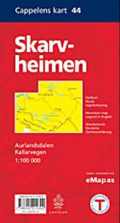 Skarvheimen - Aurlandsveien, Rallarvegen : fjellkart = mountain map = Wanderkarte
