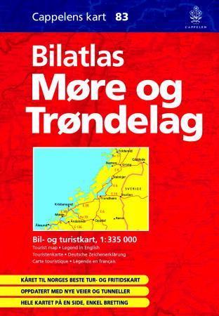 Bilatlas Møre og Trøndelag = tourist map = Touristenkarte = carte touristique - bil- og turistkart