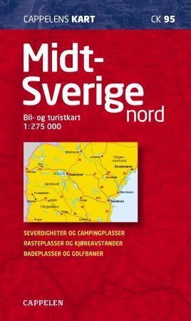 Midt-Sverige nord - bil- og turistkart