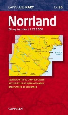 Norrland - bil- og turistkart