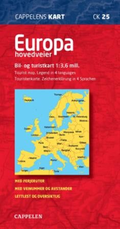 Europa - hovedveier = tourist map : bil- og turistkart = touristenkarte