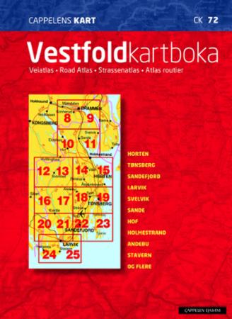 Vestfoldkartboka - veiatlas = road atlas = Strassenatlas = atlas routier