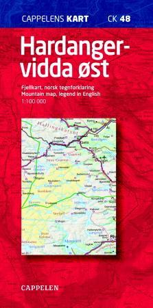 Hardangervidda øst - fjellkart = mountain map