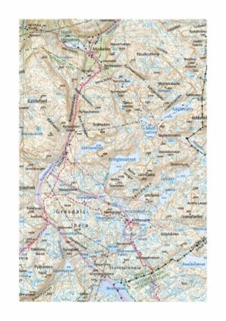 Setesdalsheiene - fjellkart