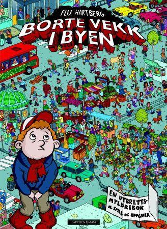 Borte vekk i byen - en utbrettsmyldrebok : med spill og oppgaver