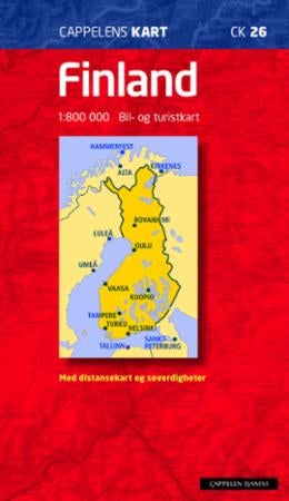 Finland - bil- og turistkart