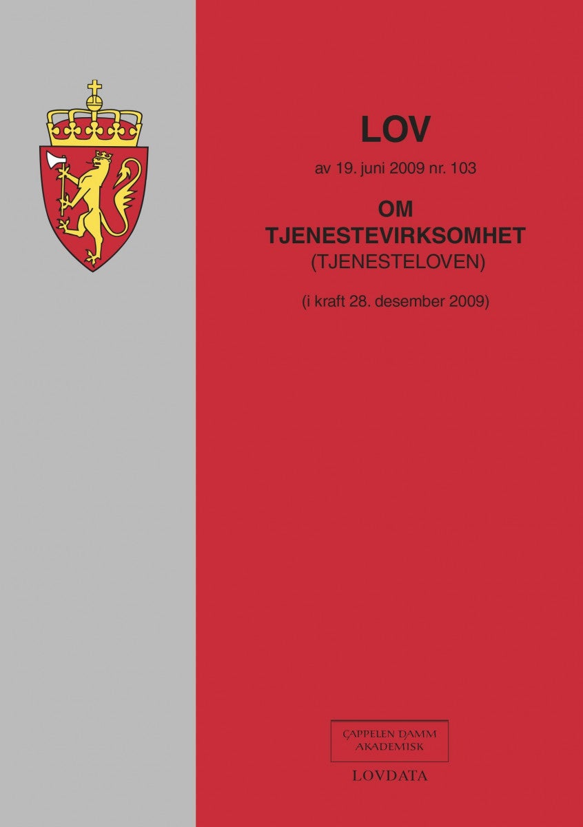 Lov om tjenestevirksomhet (tjenesteloven) av 19. juni 2009 nr. 103 - (i kraft 28. desember 2009)