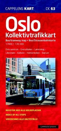 Oslo - kollektivtrafikkart = bus/tramway map = Bus/Strassenbahnkarte