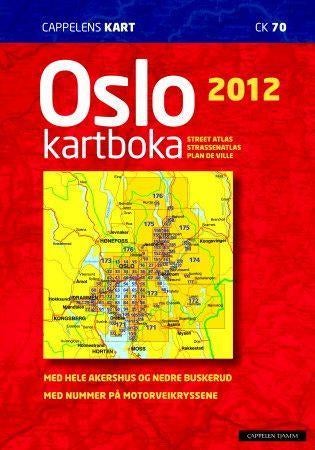 Oslokartboka 2012 - med hele Akershus og nedre Buskerud : med nummer på motorveikryssene : city atlas, Stadtatlas, atlas