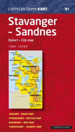 Stavanger - Sandnes - bykart = city map