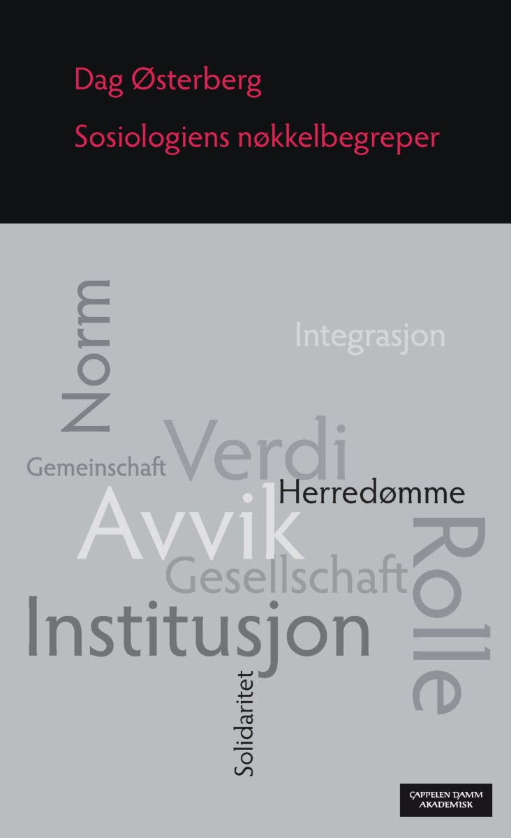 Sosiologiens nøkkelbegreper - og deres opprinnelse