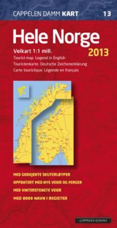 Hele Norge 2013 - veikart = tourist map = Touristenkarte = carte touristique