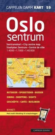 Oslo sentrum - sentrumskart = city centre map = Stadtplan Zentrum = centre de ville