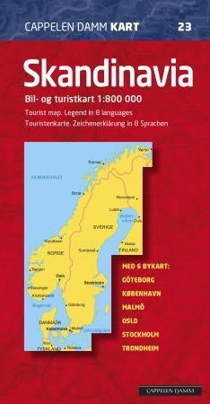 Skandinavia - bil- og turistkart = tourist map = Touristenkarte