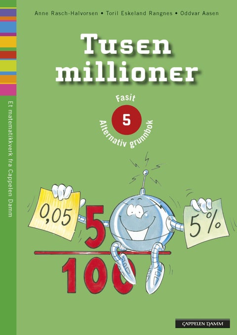 Tusen millioner 5 - Fasit : alternativ grunnbok A og B