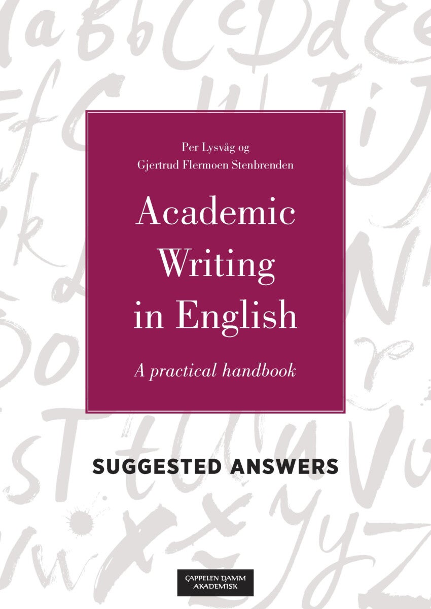Academic writing in english suggested answers